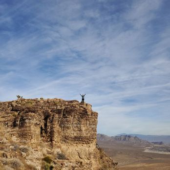 Las Vegas Overlook Loop - Renee N. standing at the Muffin Top ridge - Hiking Near Me - NV, Nevada