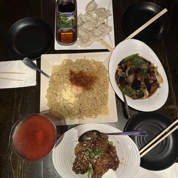 Dragon Gate Oakland - Dragon wings, shrimp garlic noodles, basil eggplant, pork chive dumplings, dragon cosmo - Bars Near Me - Oakland, California Dragon Gate Oakland - Dragon wings, shrimp garlic noodles, basil eggplant, pork chive dumplings, dragon cosmo - Bars Near Me - Oakland, California