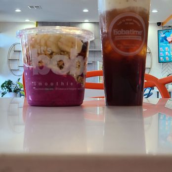 Its Boba Time - Riverside - two drinks on a counter - Coffee & Tea Near Me - Riverside, California
