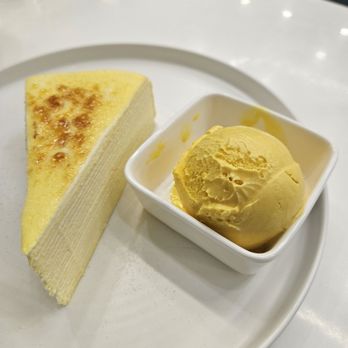 Mango Mango Dessert - Creme brulee crepe cake and Alphonso mango ice cream - Desserts Near Me - Brooklyn, New York