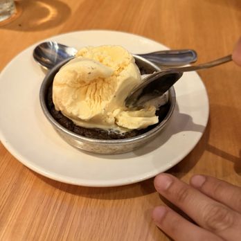 BJ's Restaurant & Brewhouse - Gluten-Free Chocolate Chip Pizookie - New American Near Me - San Bernardino, California