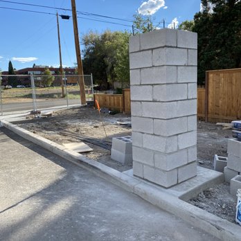 Kenn Construction - a cinder block being built - General Contractors Near Me