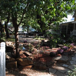 Pomegranate House & Cottages - View From Porch of Royal Oaks Cottage
