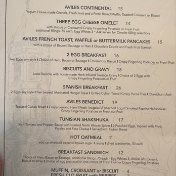 Aviles Restaurant - Menú - Mediterranean Near Me - St Augustine, Florida