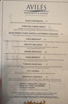 Menu photo 1 Aviles Restaurant St Augustine, FL