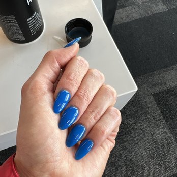 Adore Nail Lounge - Cookie Monster color I got - Nail Salons Near Me - Austin, Texas