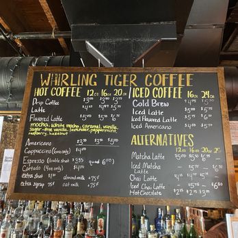 The Whirling Tiger - Coffee menu - Bars Near Me - Louisville, Kentucky The Whirling Tiger - Coffee menu - Bars Near Me - Louisville, Kentucky