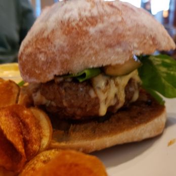 The Floridian - Dixie Burger with homemade chips - Southern Near Me - Saint Augustine, Florida
