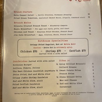 Peaches HotHouse - Food menu - Southern Near Me - Brooklyn, New York