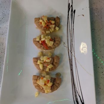 Panderri Bakery & Restaurante - Chistorra and goat cheese empanadas aged rum glaze/ truffle mayo - Bakeries Near Me - Luquillo, Puerto Rico Panderri Bakery & Restaurante - Chistorra and goat cheese empanadas aged rum glaze/ truffle mayo - Bakeries Near Me - Luquillo, Puerto Rico