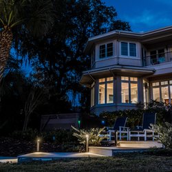 Client home, outdoor path and tree lighting.