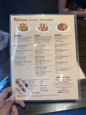 Menu photo 1 Pelicana Chicken Las Vegas, NV