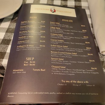 Salvatore Scallopini - Menu - Italian Near Me - Madison Heights, Michigan