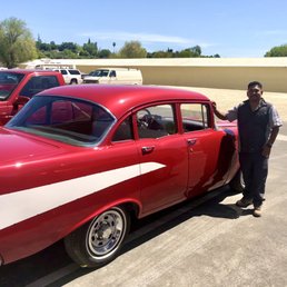 1957 Chevy 210, 4 Door Sedan Candy apple red (color matched to a 2020 Toyota) 1957 Chevy 210, 4 Door Sedan Candy apple red (color matched to a 2020 Toyota)