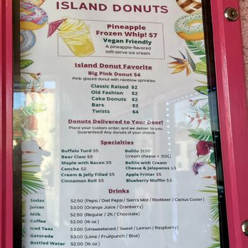 Island Donuts - Prices; 12/12/23 - Donuts Near Me - Avalon, California Island Donuts - Prices; 12/12/23 - Donuts Near Me - Avalon, California