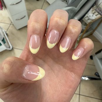 Oasis Nails Salon - Butter yellow French tips! - Nail Salons Near Me - Santa Clara, California Oasis Nails Salon - Butter yellow French tips! - Nail Salons Near Me - Santa Clara, California