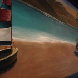 Hide-Away Grill - Wall mural.