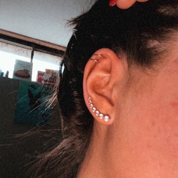 Electric Tattoo Parlor - Double Helix piercing done by Ian at Electric Tattoo in Carpentersville - Tattoo Near Me - Carpentersville, Illinois