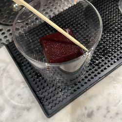Crushed berry ice cube