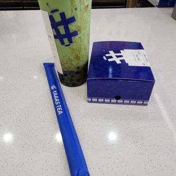 Yaaas Tea - Iced Matcha Oatmilk Tea, 2-pack egg tarts - Bubble Tea Near Me - Astoria, New York