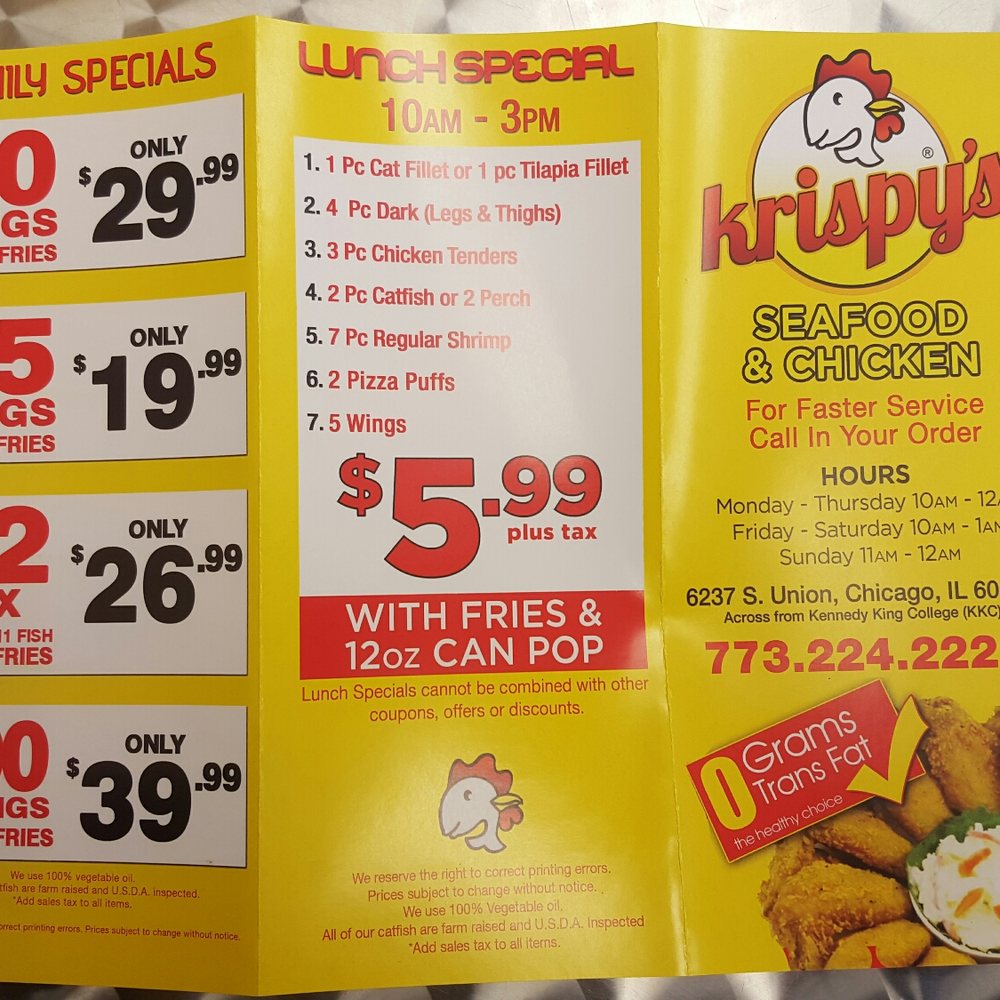 Krispy's Seafood and Chicken - prices - Seafood Near Me - Chicago, Illinois