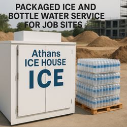 Athans Ice House - Athans Ice House provides packaged ice and bottle water service for job sites large and small.