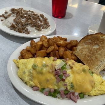 Steak n Egg Diner - Western omelette, home fries, biscuit and sausage gravy. - Breakfast & Brunch Near Me - Washington, DC, District of Columbia