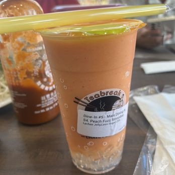 Teabreak Pho & Boba Sterling - Peach Fuzz Smoothie - Vietnamese Near Me - Sterling, Virginia Teabreak Pho & Boba Sterling - Peach Fuzz Smoothie - Vietnamese Near Me - Sterling, Virginia