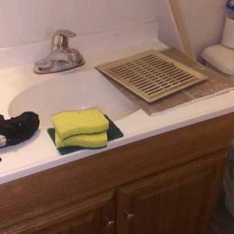Left vent off in the bathroom.  Didn't install trim either.