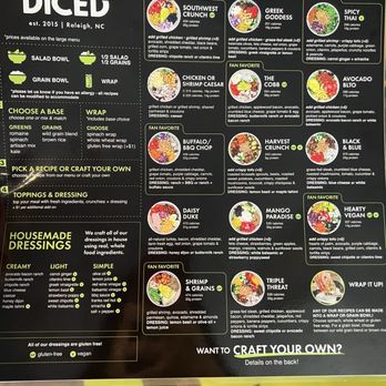 DICED Salads, Wraps & Bowls - Cary - Salad Near Me - Cary, North Carolina