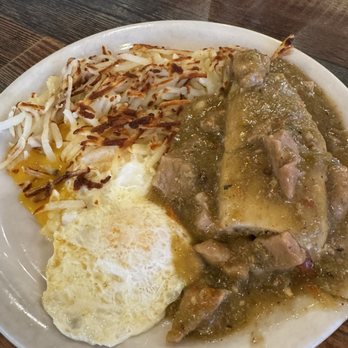 Pine Country Restaurant - Tamale with green chili almost like chili. verde there moist and delicious. I would've loved it to be spicier. - Breakfast & Brunch Near Me - Williams, Arizona