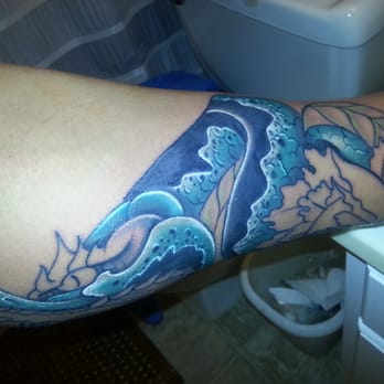 Ghost Ship Tattoo - Part 1a of the snake. Just another part of the leg sleeve. D one by Carson Ellen - Tattoo Near Me - Virginia Beach, Virginia