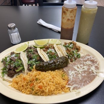 Family Cafe & Diner - 2 asada taco, 2 al pastor tacos, rice & beans. - Breakfast & Brunch Near Me - Crystal, Minnesota Family Cafe & Diner - 2 asada taco, 2 al pastor tacos, rice & beans. - Breakfast & Brunch Near Me - Crystal, Minnesota