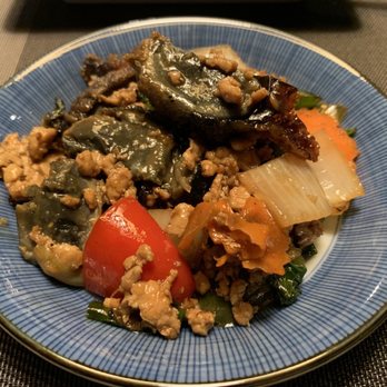 Me Dee Cafe - Preserved egg with chicken basil - Thai Near Me - Chicago, Illinois