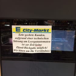 EDEKA - Keine Entgegennahme von Pfandflaschen.