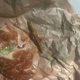 A long jalapeño stem inside my burger