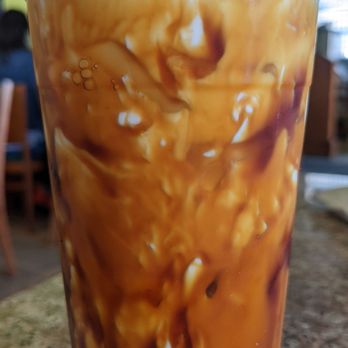 Pho Xe Lua - Brown sugar milk tea. The honey didn't mix until 2 hours later, once I had already finished half the drink. - Vietnamese Near Me - Sacramento, California