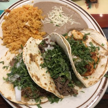 Taqueria Maria's - 3 taco dinner, shrimp, beef, and shredded pork!! - Mexican Near Me - Watertown, Wisconsin