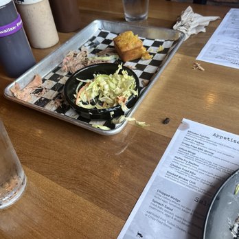 Offset BBQ - meet the Meet our Meats Platter with Cornbread - Barbeque Near Me - Chicago, Illinois