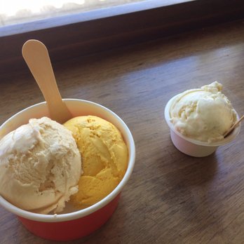Koolfi Creamery - Double scoop mango lassi and Bombay butterscotch, baby scoop of classic Koolfi - Ice Cream & Frozen Yogurt Near Me - San Leandro, California Koolfi Creamery - Double scoop mango lassi and Bombay butterscotch, baby scoop of classic Koolfi - Ice Cream & Frozen Yogurt Near Me - San Leandro, California