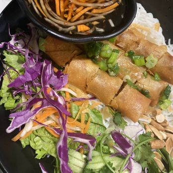 Pho Anh Hot Pot & Crawfish - Vermicelli with vegetarian egg rolls - Hot Pot Near Me - Riverside, California Pho Anh Hot Pot & Crawfish - Vermicelli with vegetarian egg rolls - Hot Pot Near Me - Riverside, California