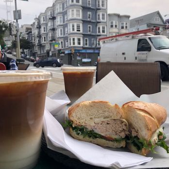 Lava Java - Tuna Cheese Melt and Iced Vanilla Latte - Coffee & Tea Near Me - San Francisco, California Lava Java - Tuna Cheese Melt and Iced Vanilla Latte - Coffee & Tea Near Me - San Francisco, California