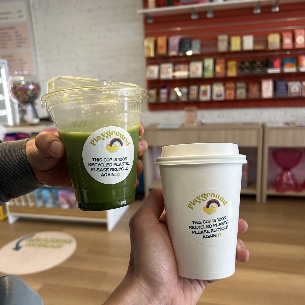 Matcha pandan and Hazelnut Sesame Latte with oat milk Matcha pandan and Hazelnut Sesame Latte with oat milk