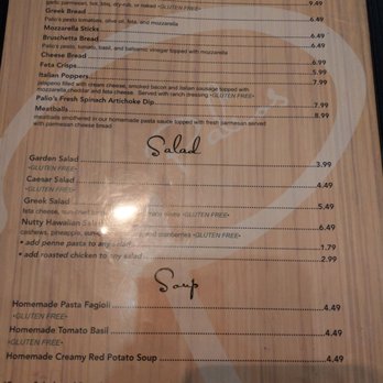 Palio's Pizza and Bar - Starters, Salad, Soups. - Bars Near Me - Amarillo, Texas