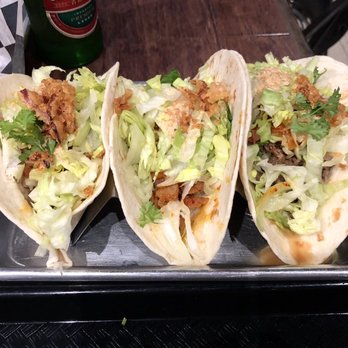Pike Kitchen - K Street Food: Kimchi Taco (3 pcs: beef, chicken and pork) - Korean Near Me - Rockville, Maryland Pike Kitchen - K Street Food: Kimchi Taco (3 pcs: beef, chicken and pork) - Korean Near Me - Rockville, Maryland