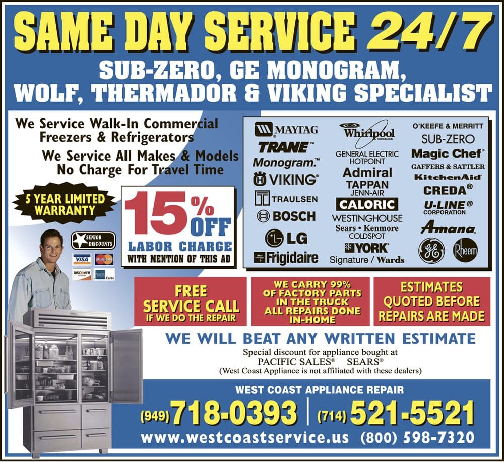 WEST COAST APPLIANCE Updated October 2024 53 Reviews 801 Gallery