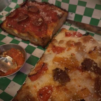 Quarter Sheets - Pepperoni and Sicilian corner pizza - Pizza Near Me - Los Angeles, California Quarter Sheets - Pepperoni and Sicilian corner pizza - Pizza Near Me - Los Angeles, California