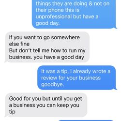 Dream Body Contouring - Her text message.