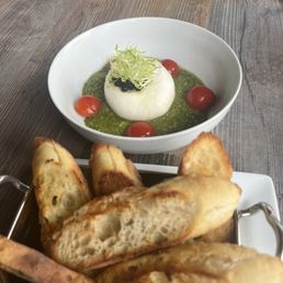 Burrata and pesto appetizer Burrata and pesto appetizer