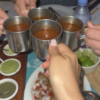 Flamingos Seafood Kitchen - Shrimp soup - Seafood Near Me - Cancún, ROO